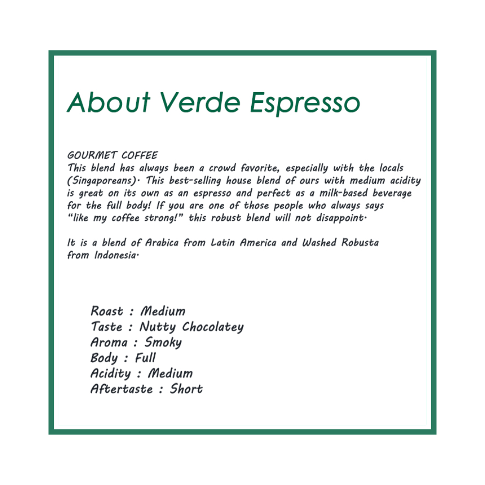 Verde Espresso Coffee Beans