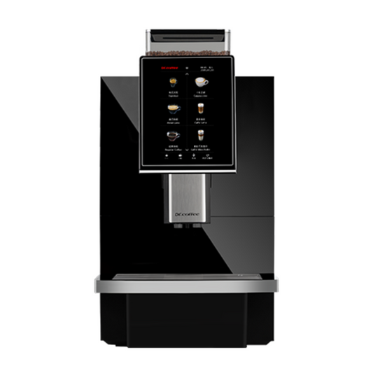 Black coffee machine with digital display