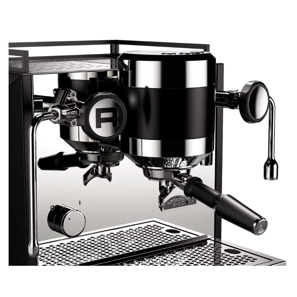 Black and silver espresso machine 