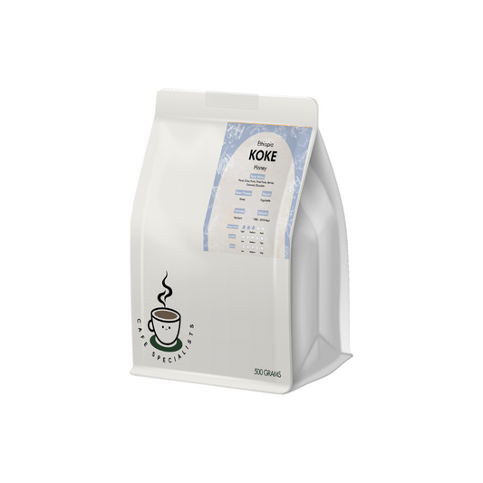 Premium Ethiopia – KOKE (Honey Processed) Coffee Bean - 2 x 500g