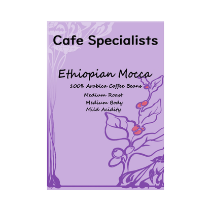 Premium Ethiopian Mocca 100% Arabica Coffee Beans