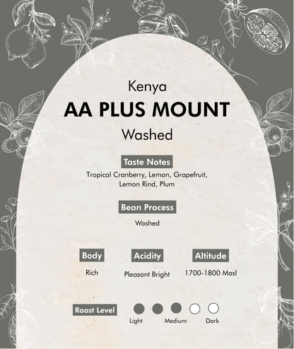 Kenya AA Plus Mount Selection Bloom Washed Coffee Beans