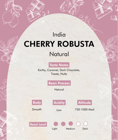 India Cherry Robusta Natural Coffee Beans