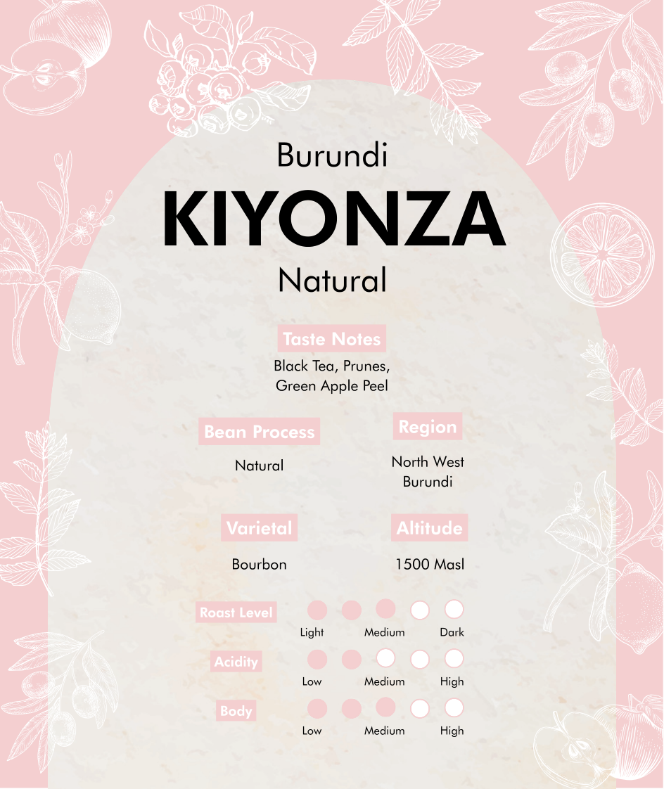 Premium Burundi - Kiyonza (Natural) Coffee Beans
