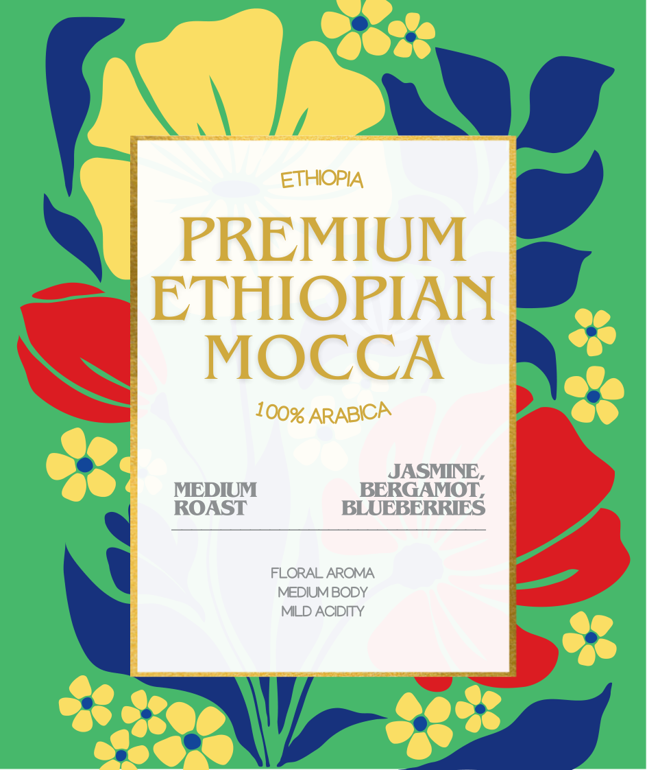 Premium Ethiopian Mocca 100% Arabica Coffee Beans