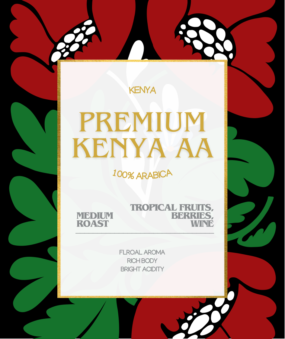 Premium Kenya AA 100% Arabica Coffee Beans