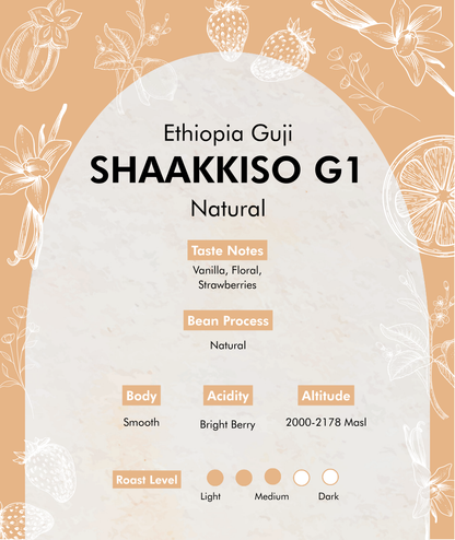 Ethiopia Guji Shaakkiso G1 Natural Coffee Beans