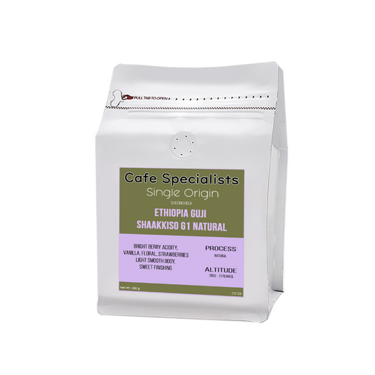 Single Origin Ethiopia Guji Shaakkiso G1 Natural Coffee Bean - 250g