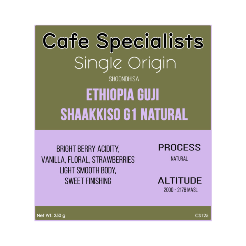 Ethiopia Guji Shaakkiso G1 Natural Coffee Beans