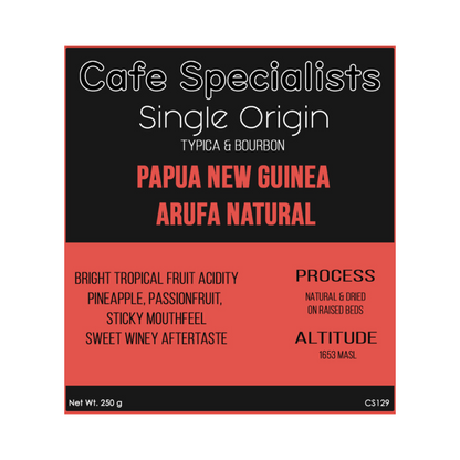 Papua New Guinea Arufa Natural Coffee Beans