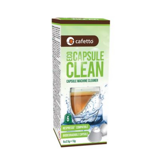 Cafetto® Eco Capsule Clean – Biodegradable Nespresso® Capsule Cleaner (6 Capsules per Box)