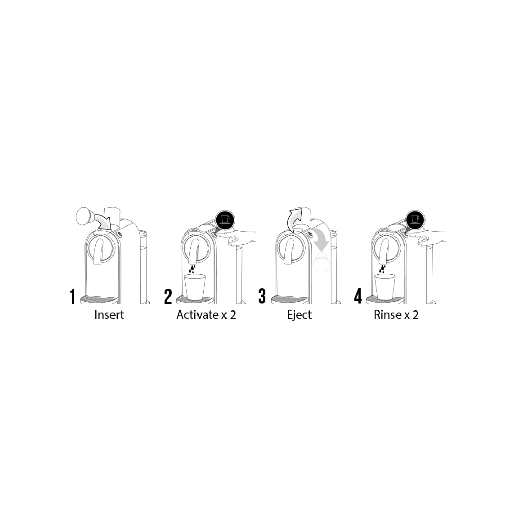 Cafetto® Eco Capsule Clean – Biodegradable Nespresso® Capsule Cleaner (6 Capsules per Box)