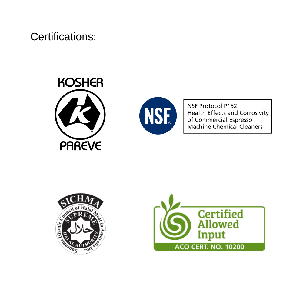 Cafetto® Renew Descaler – Industrial Strength NSF Listed Scale Remover (25 g Sachets or 2 kg Bulk)