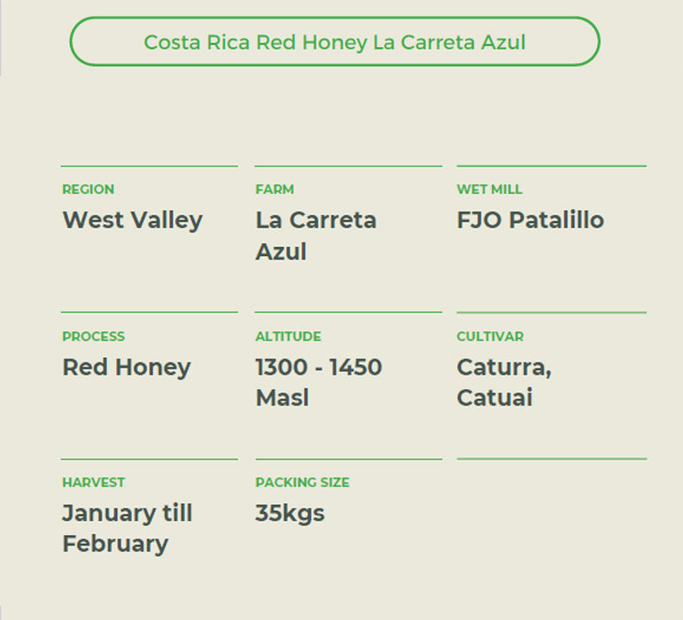 Premium Costa Rica - La Caretta Azul (Red Honey Processed) Coffee Beans