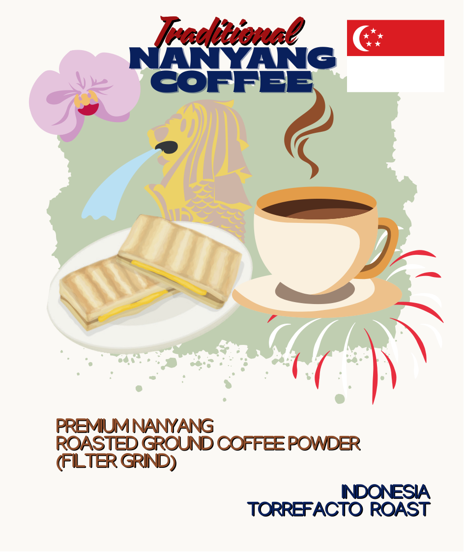 Premium Traditional Nanyang Roasted Ground Coffee Powder (Filter Grind)