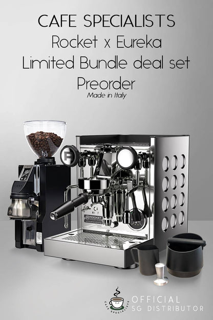 (Limited Bundle Deal Pre-Order from 27th Nov to 31st Dec) Rocket Espresso Appartamento TCA + Eureka Libra 65 AP Grind By Weight