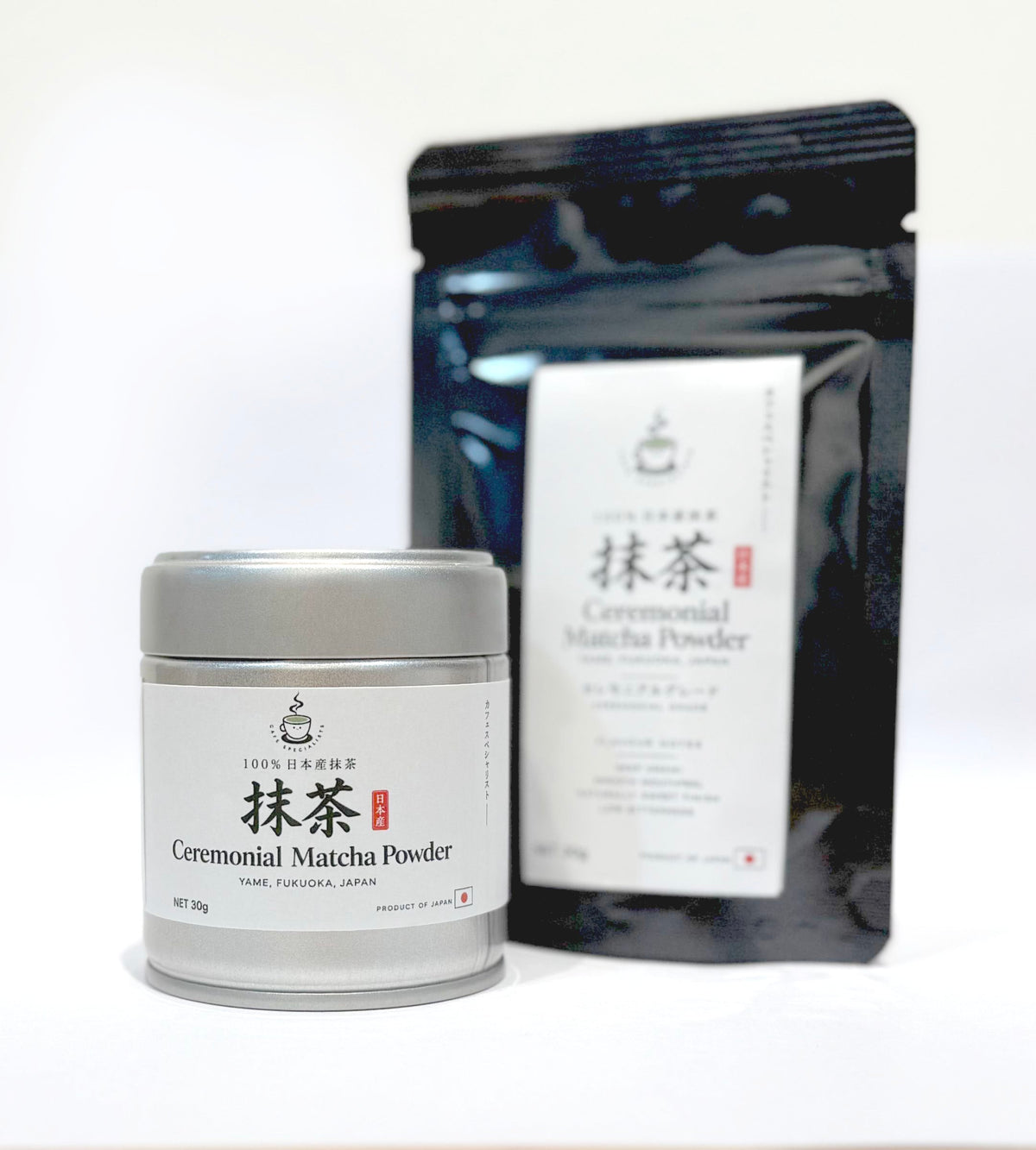 Cafe Specialists Ceremonial Grade Matcha 30g Tin - Yame, Fukuoka, Japan