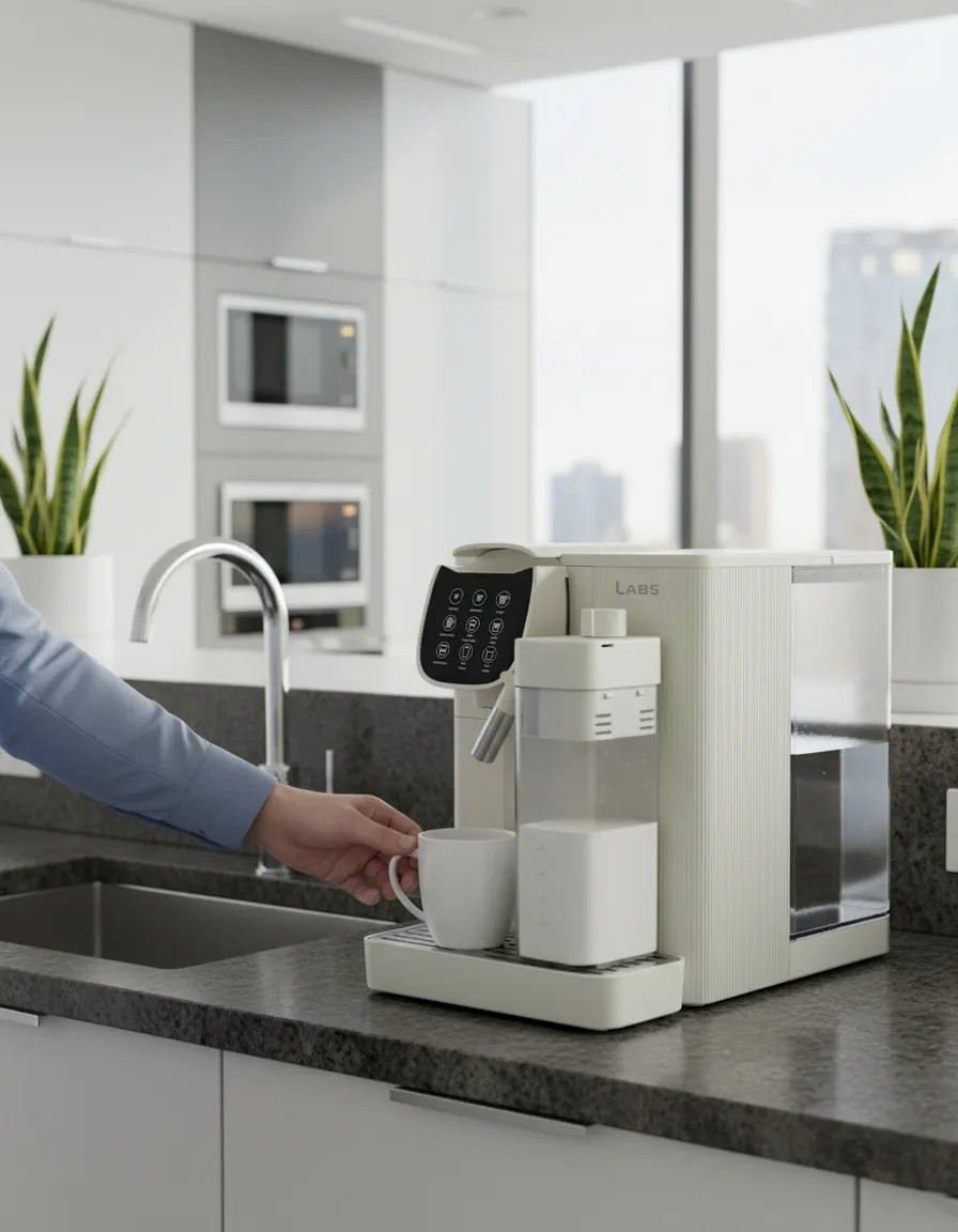 LABS Coffee Capsule Machine with Milk Frother (Aurora)